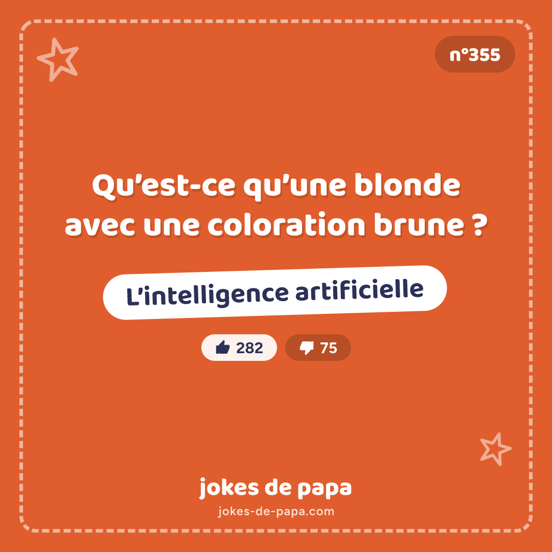 Blague n°355 en image : Qu’est-ce qu’une blonde avec une coloration brune ? L’intelligence artificielle