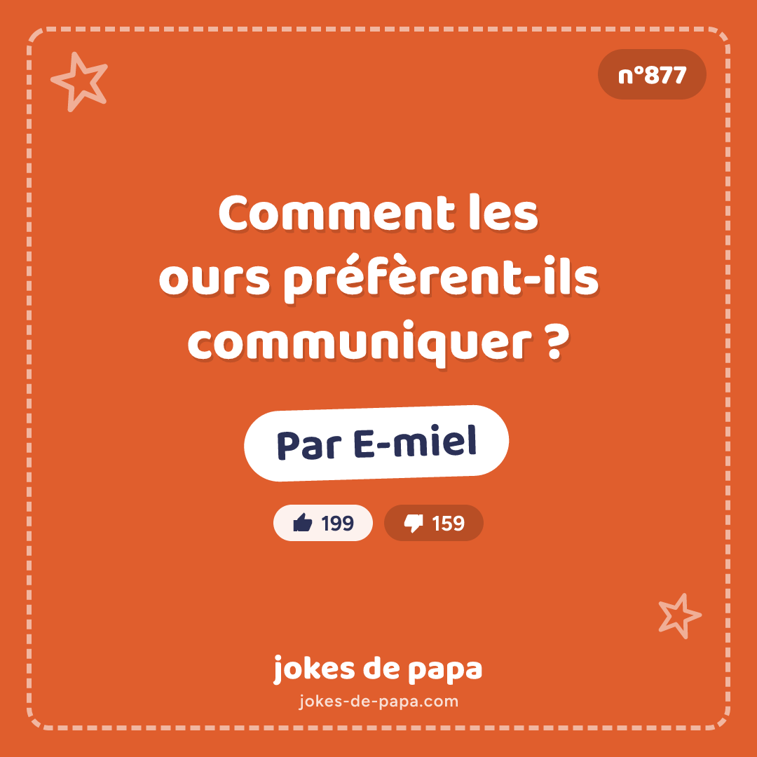 Blague n°877 en image : Comment les ours préfèrent-ils communiquer ? Par E-miel