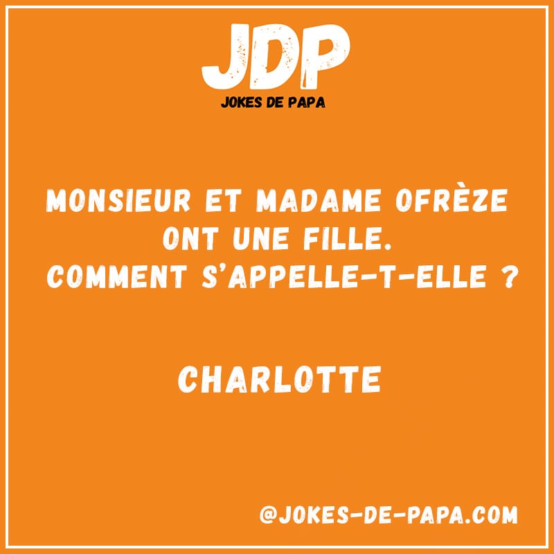 Blague Monsieur et Madame ofreze